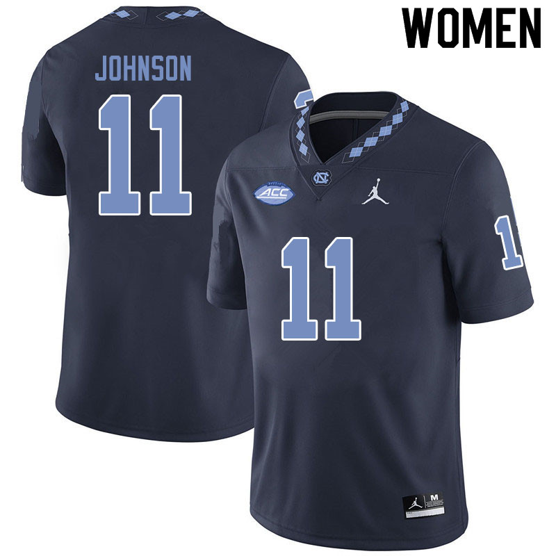 Jordan Brand Women #11 Roscoe Johnson North Carolina Tar Heels College Football Jerseys Sale-Black